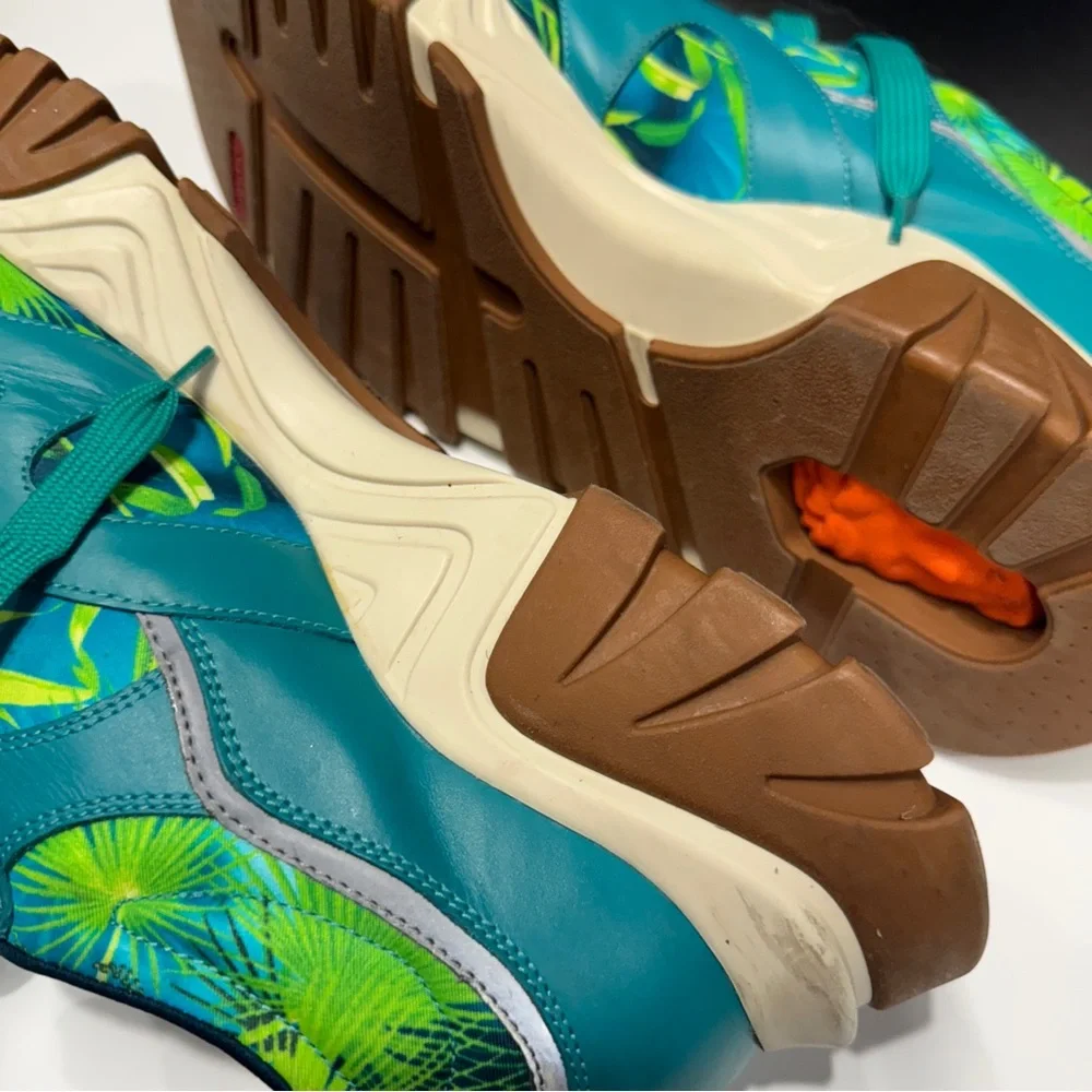 Versace Teal and Green Sneakers - Picture 8 of 9